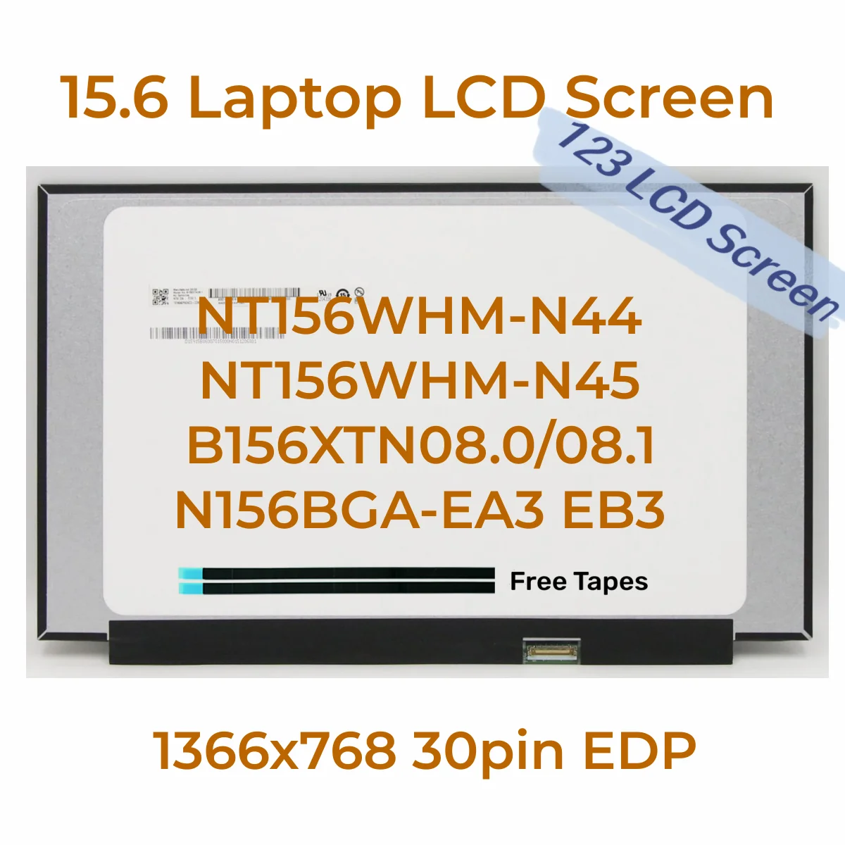 Exposição do Lcd para o Portátil Nt156whm-n44 Nt156whm-n45 B156xtn11.0 N156bga-ea3 Eb3 Matriz 1366*768 Edp 30 Pinos 156”