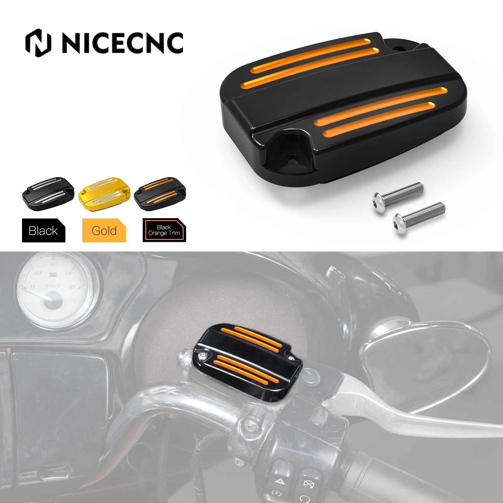 

Motorcycle Front Brake Master Cylinder Cover Cap For Harley Road King Electra Glide Tri Glide Ultra Ultra Limited Street Glide