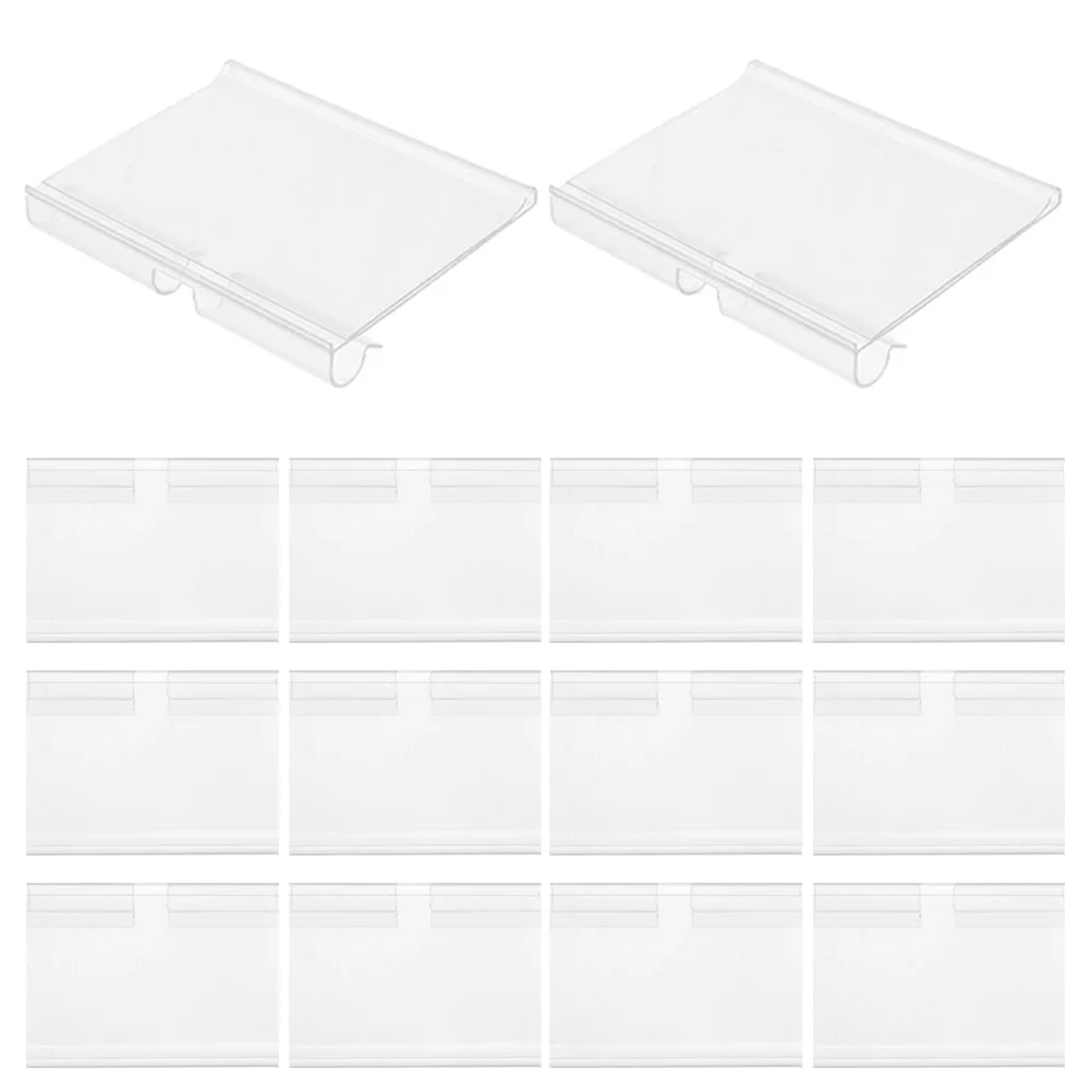 20 Pcs Display Shelf Price Tag Wear-resistant Sign Stand Supermarket Accessory Holder Label Holders for