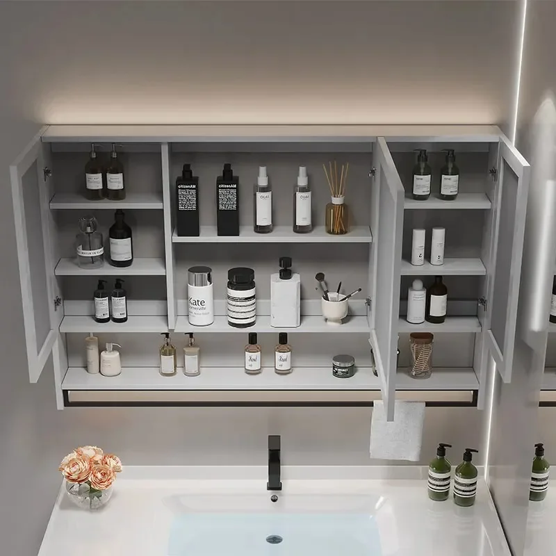 Intelligent beauty lamp mirror cabinet high definition silver mirror bathroom mirror cabinet bathroom  cabinet