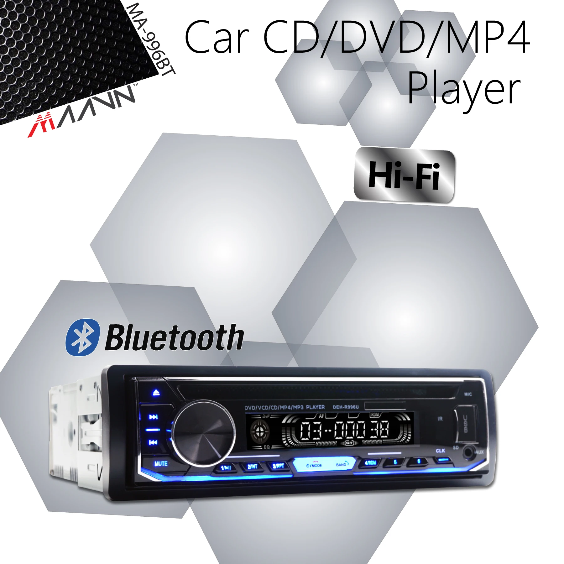 Car 1Din CD/DVD USB/TF In Dash Radio media Receiver with Bluetooth Player For Volkwagon Peugeot Citroen Seat Honda Toyota Nissan