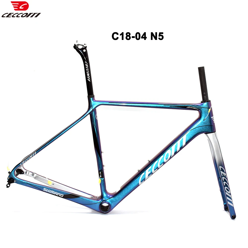 Full Carbon Road Bike Frame With Disc Brake Bicycle Frameset From CECCOTTI Factory Max Tires 25 mm Bike Frame