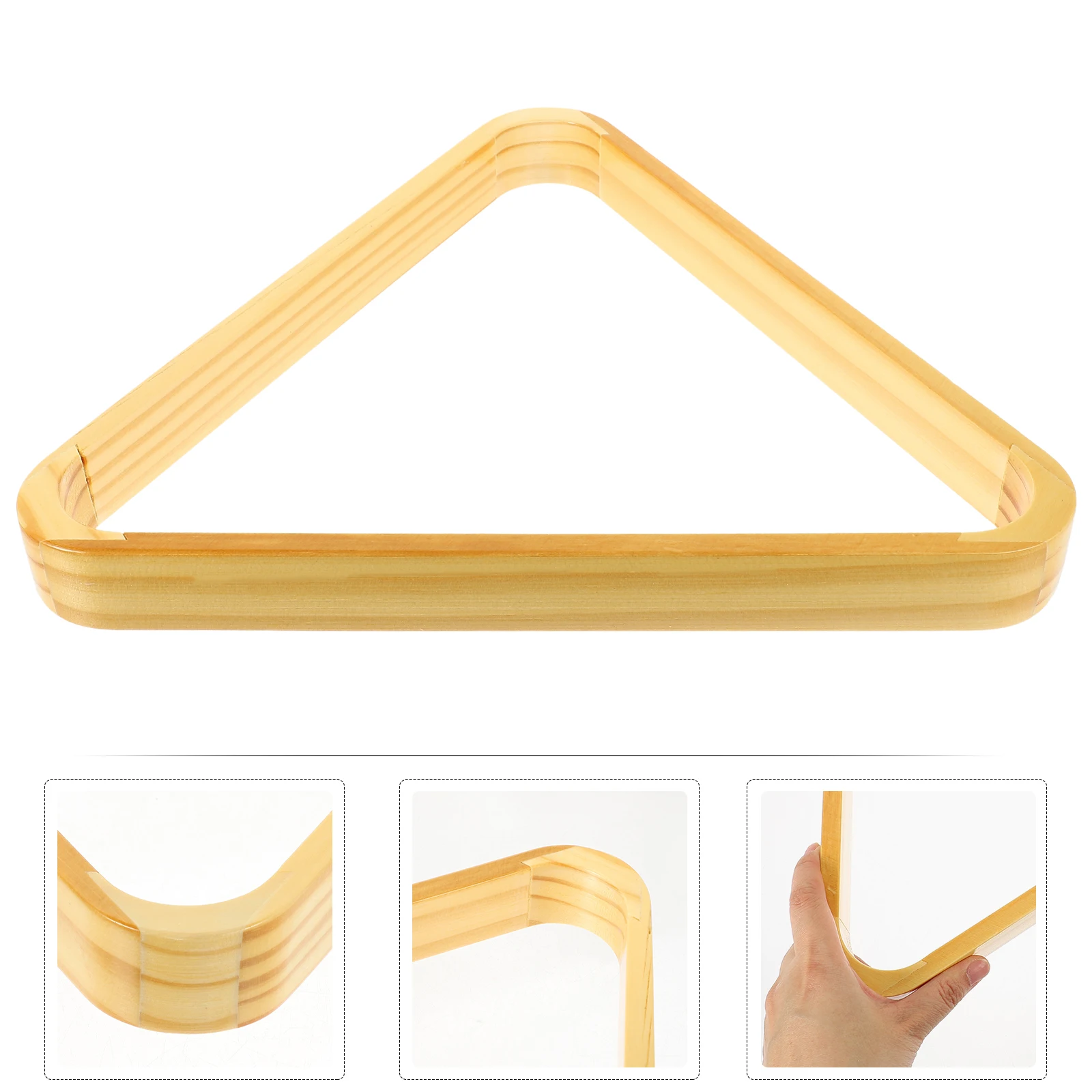 

Billiards Ball Rack Triangle Frame Pool Table Accessories Durable Premium Material Game Room Pub Retro Style Organizer