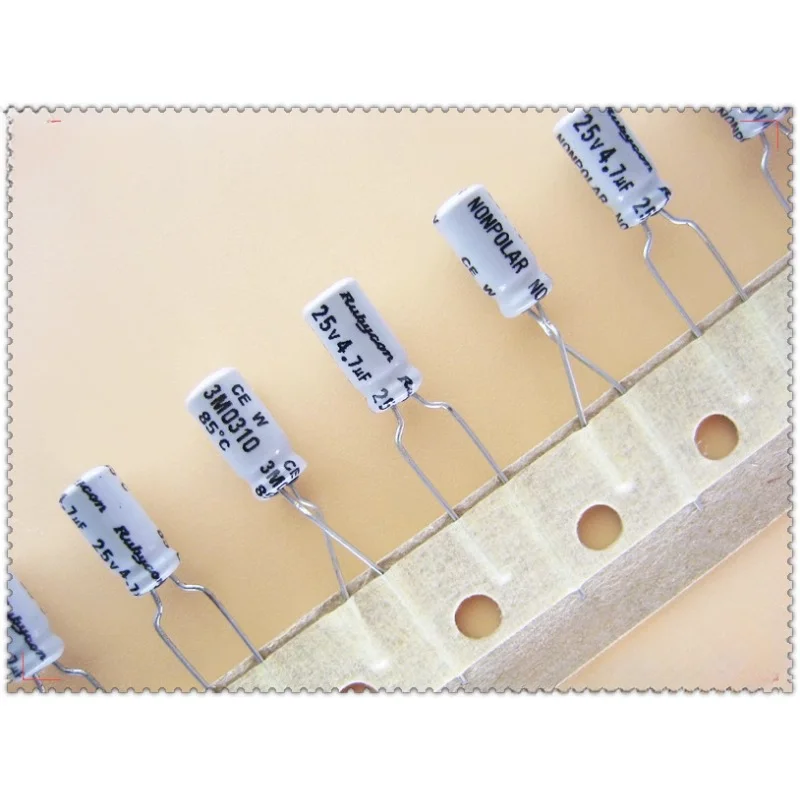 20PCS/100PCS Rubycon NW (CEW) series 4.7uF/25V4.7uF non-polar Audio capacitor 5X11mm 85℃