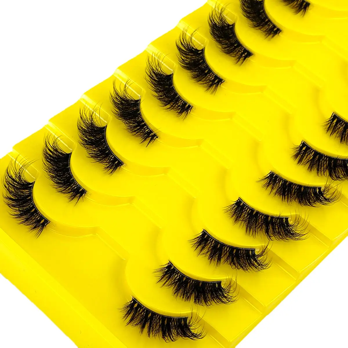 New Half Lashes Clear Band Mink Eye Lashes Natural Fluffy False Eyelashes Clear Strip Eyelashes Accent Corner 3/4 Half Eyelashes