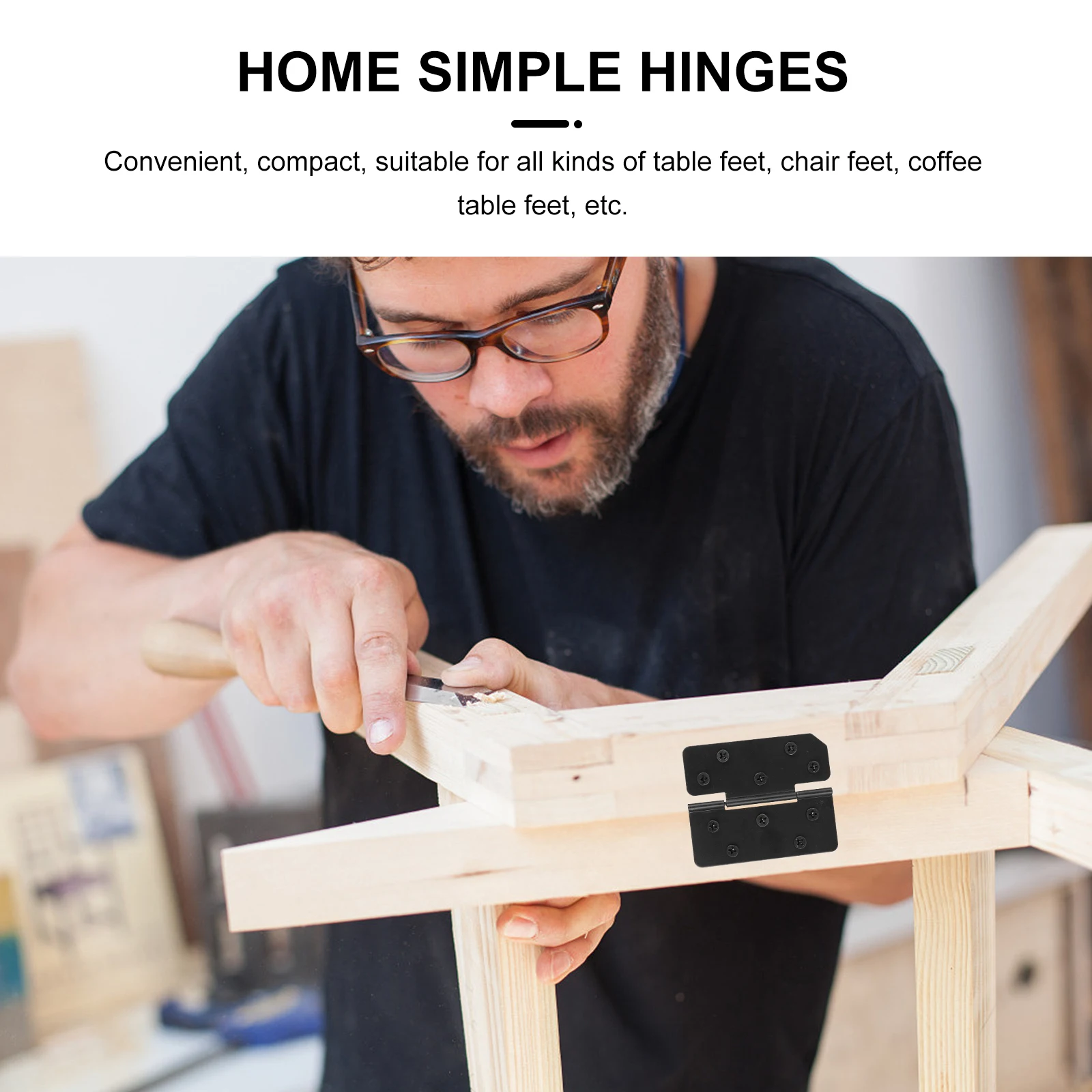 

8Pcs Long-Lasting Iron Hinges Zero Burden Storage Folding Table Support Hinges Furniture Accessories Furniture Tools