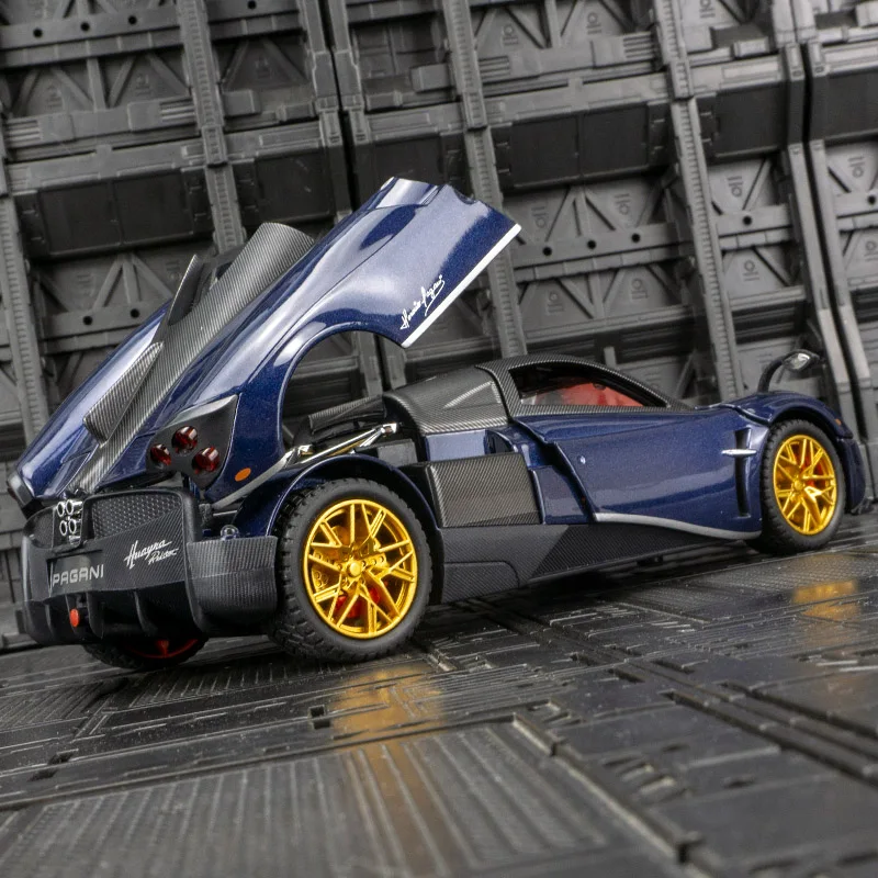1:24 Pagani loong alliage supercar modèle voiture ornements tirer-arrière direction jouet porte peut être ouverte.