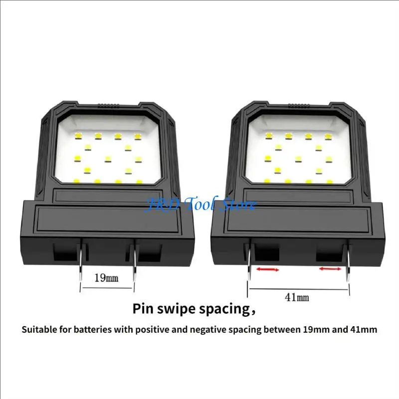 A2UD Universal Batteries Power Work Light With 550LM Brightness Adjustable Plug Spacing For 12-72V Power Tool
