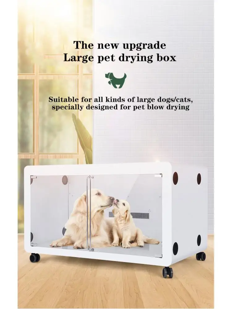 Large Pet Drying Box, Automatic Water Blower, Bath Dryer for Cat and Dog, Household