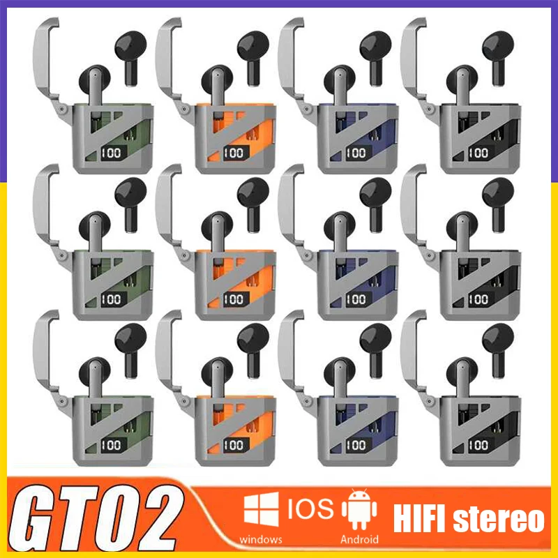 

[Быстрая доставка] GT02 TWS беспроводные Bluetooth наушники HiFi стереонаушники с микрофоном Esports Игры наушники музыкальная Спортивная гарнитура