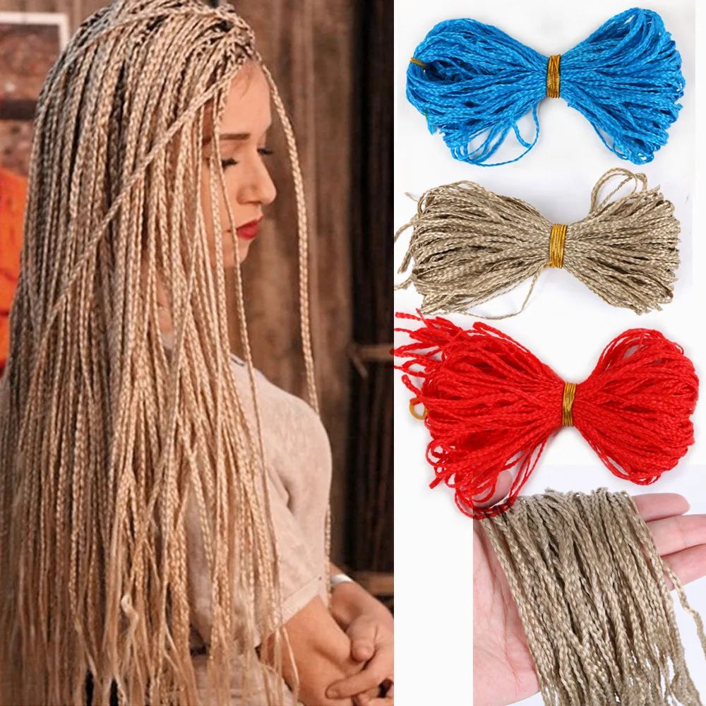 

28Inch African Crochet ZiZi Box Braids Synthetic Long Hair Afro Kinky Bulk Hair 16 Colors 48Roots/Pack Braiding Hair Extension