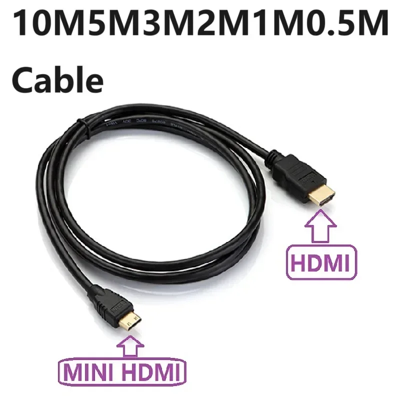 Mini HDMI to HDMI-compatible Cable 1080p 3D Gold Plated Plug For Monitor Tablet Camera DV graphics card HDTV Display Projection
