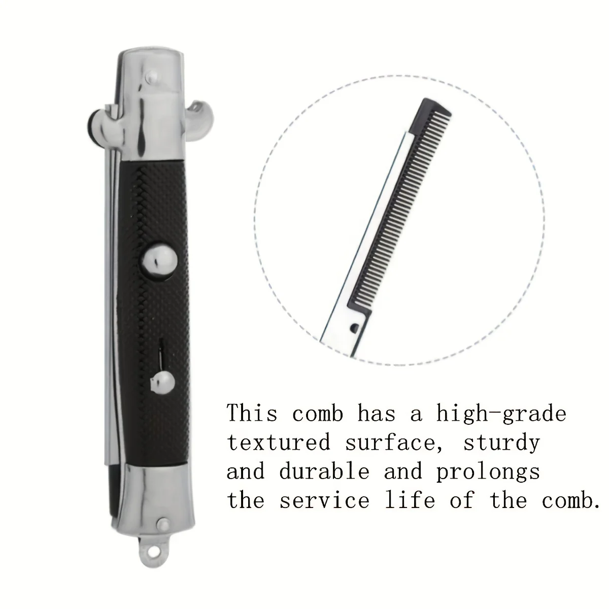 Folding Spring Comb Automatic Combs Stainless Portable Foldable Knife Brushes Hair Trimmer Comb Brush Accessories Tool