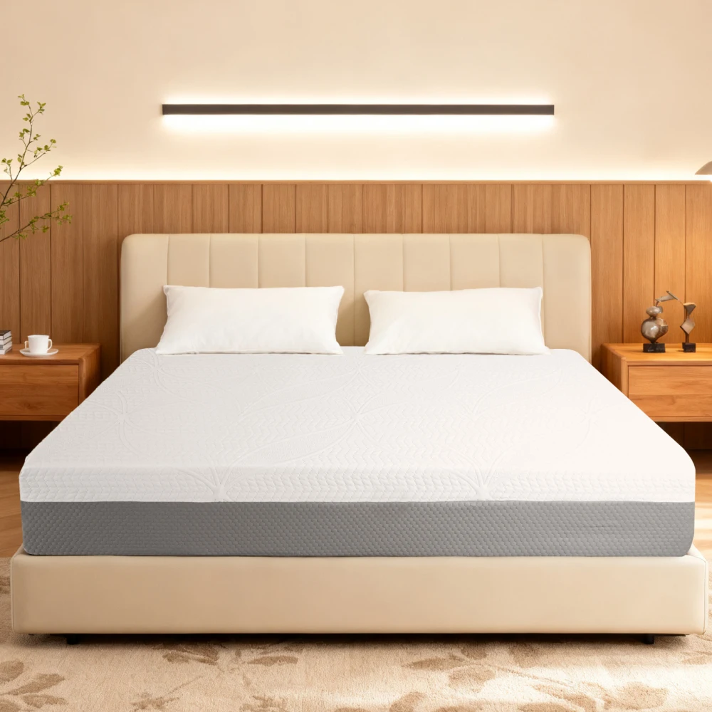 

10-Inch Premium QUEEN Mattress - 4-Layer Foam, Japanese Design & Mfg, Breathable, Eco-Friendly, Antimicrobial, Zoned Support, Ce