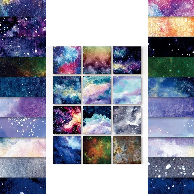 Colorido Mixed Scrapbook Paper Pad, 24 folhas, 6 "x 6"