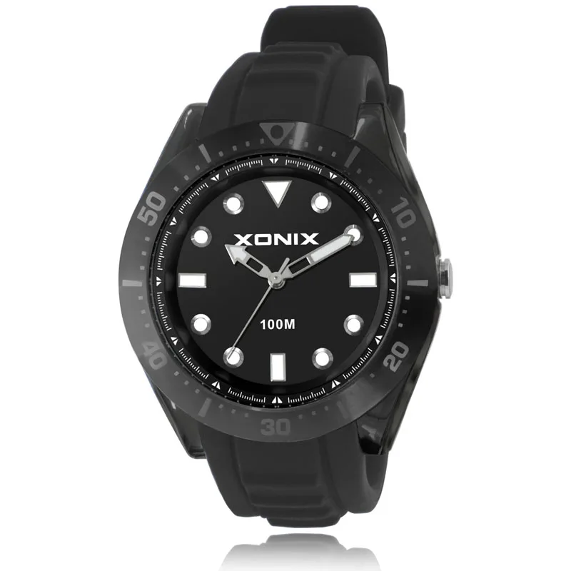 XONIX Precise New Fashion Trend Black Atmosphere Business Men's Watch Couple Quartz Waterproof 100M Poat Watch Women UE