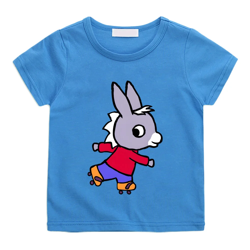 Anime Print Casual T-shirts Lane Trotro Kids High Quality Cotton Tees Boys Girls Tops Children Intellectual Fun Cartoon Tshirts