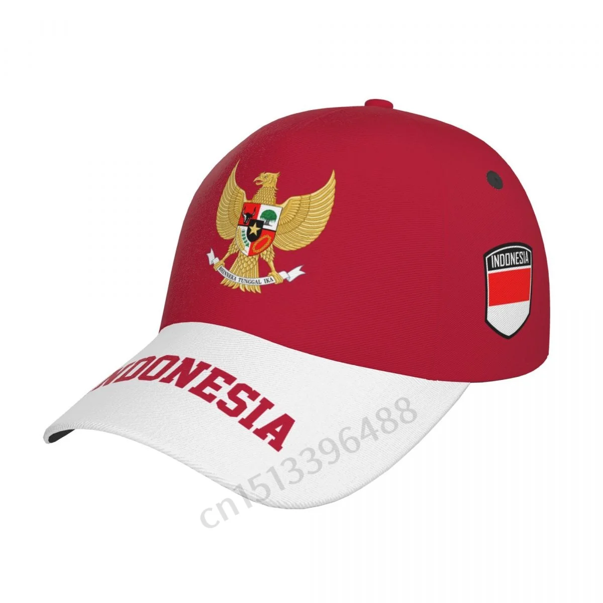 Indonesia 3D Soccer Hats Sun Baseball Cap Breathable Adjustable Men Women Outdoor Fishing Hat