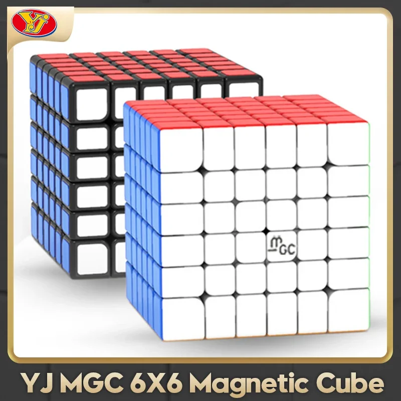 YJ MGC 6x6 M Magnetic Magic Speed Cube Stickerless Professional Fidget Toys MGC 6 M Cubo Magico Puzzle MGC6