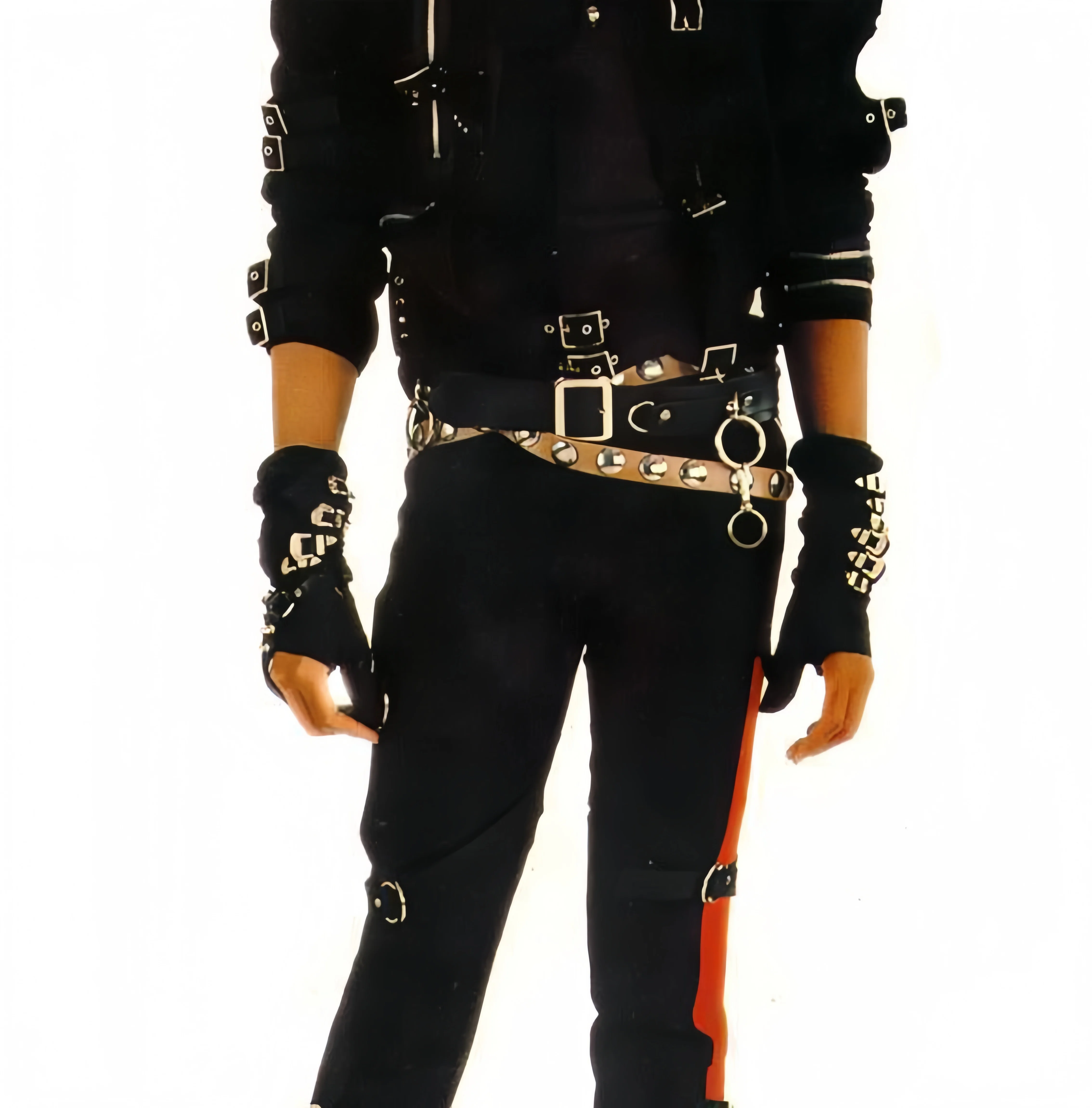 Rare Michael Jackson Bad Black Armbrace Glove Metal Black Buckle Alloy for Impersonator