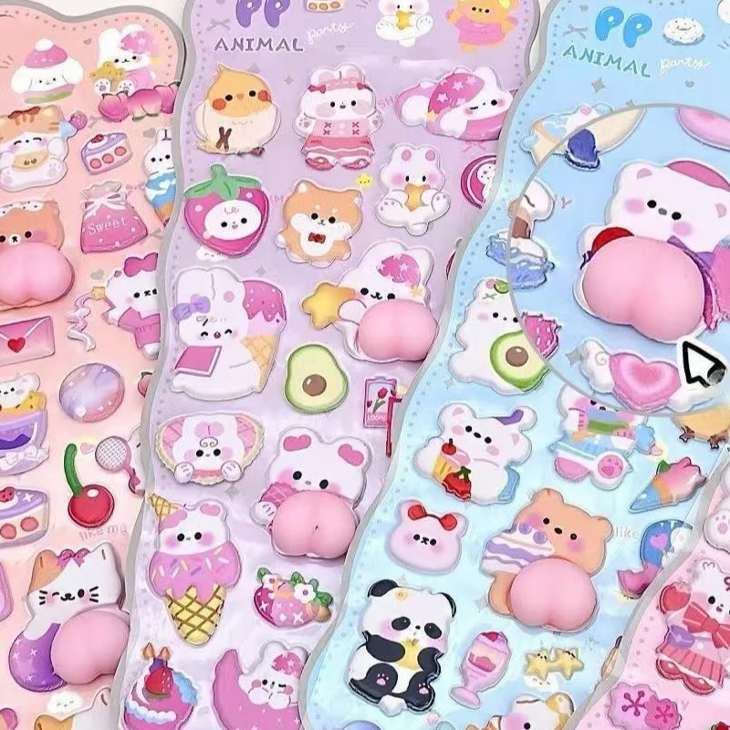 

Пердеж, персик, музыкальная наклейка, трехмерный рельефный мультфильм, милый дорогой декоративный ручной аккаунт, животное, сделай сам