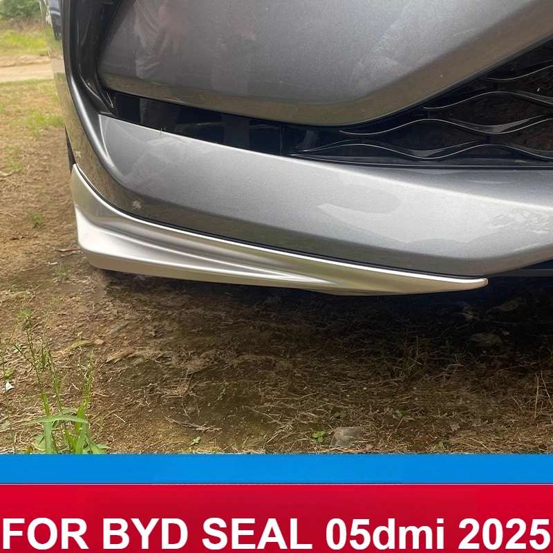 

Боковая защита переднего бампера, наклейка, накладки, угловая полоса переднего бампера из АБС-пластика для BYD SEAL 05dmi 2025, внешние аксессуары