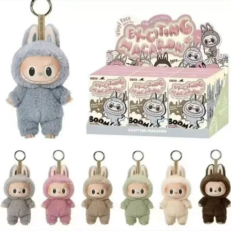 Original Labubu Heartbeat Macaron Face Series Blind Box Trendy Play Cute Handmade Model Mystery Box Collection Toy Birthday Gift
