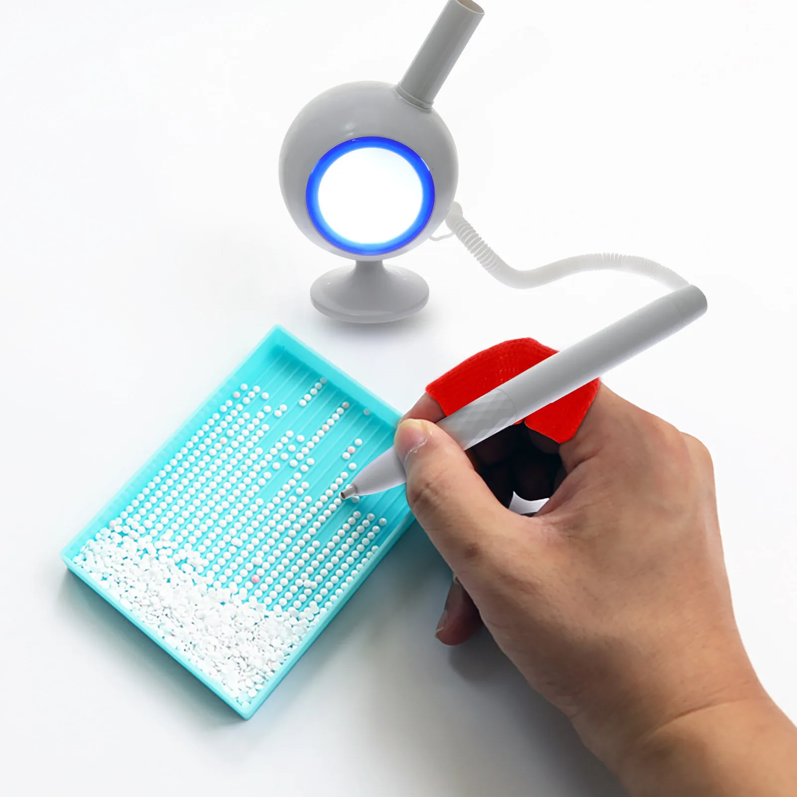 

10Pcs Fingerstalls Finger Protection Nylon Elastic Drill Painting Gloves Protective Gear Beads Painting Finger Guard Accessories