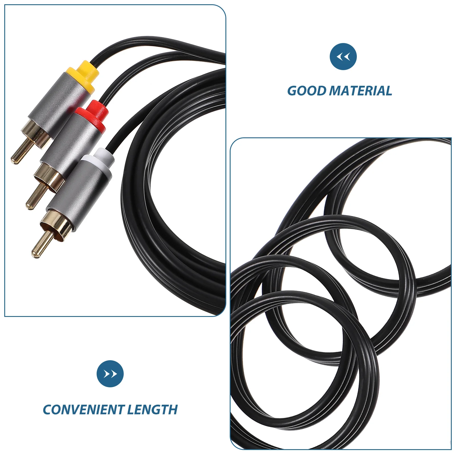 

To Audio Video Cable For Speaker Amplifier Dvd Player Stereo Auxiliary Cord With Copper Core Subwoofer Cable