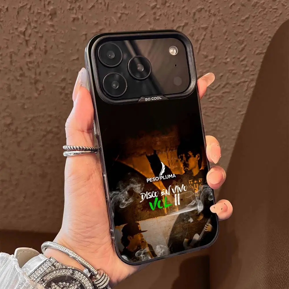 حافظة هاتف P-Peso Pluma Exodo Genesis لهاتف iPhone 15,16,12,14,13,17,11,E,Max,Plus,Air,Pro,Mini Black Tpu