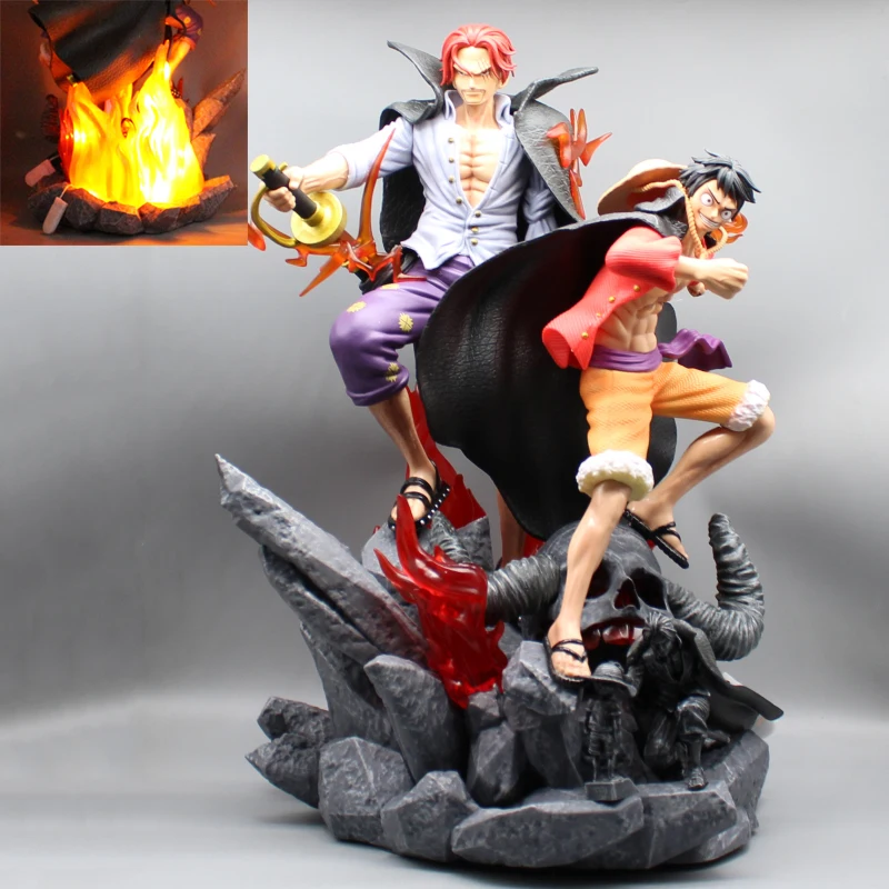 

In Stock 51cm Anime One Piece Figures Shanks Monkey D. Luffy Action Figures Legacy and Bondage PVC Model Collection Toys Gifts