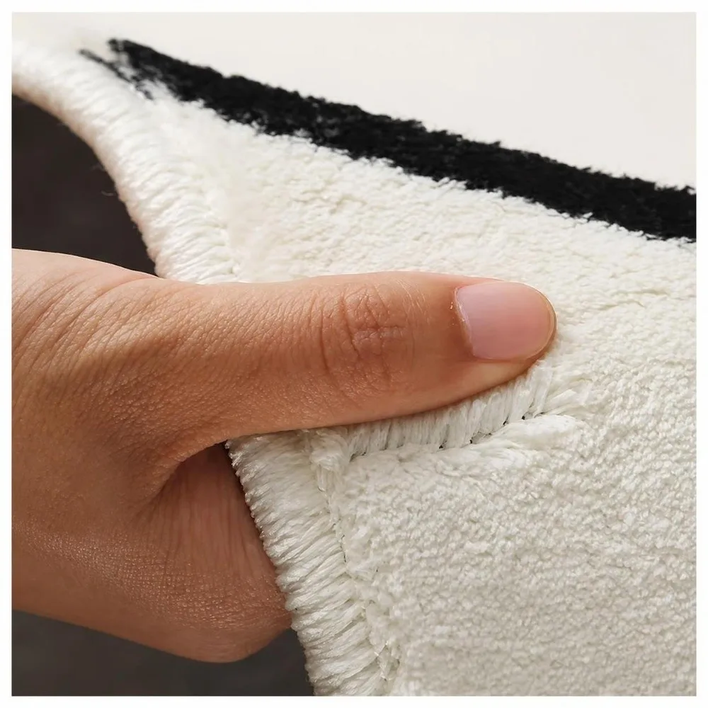 Cute Faux Cashmere Cartoon Cat Carpet Soft Room Decor Bedroom Area Rugs Irregular Bedside Rug for Living Room view 2