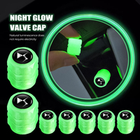 4PCS Car Luminous Tire Valve Cap Fluorescent Night Glowing Decoration For DS SPIRIT344S5 5LS679 WILD RUBIS