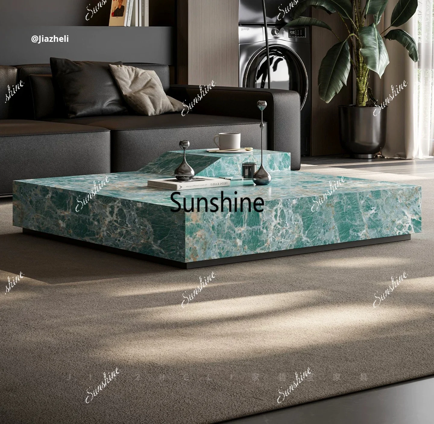 YYLiving room, light luxury high-end luxury stone simple coffee table special-shaped creative high-end small apartment