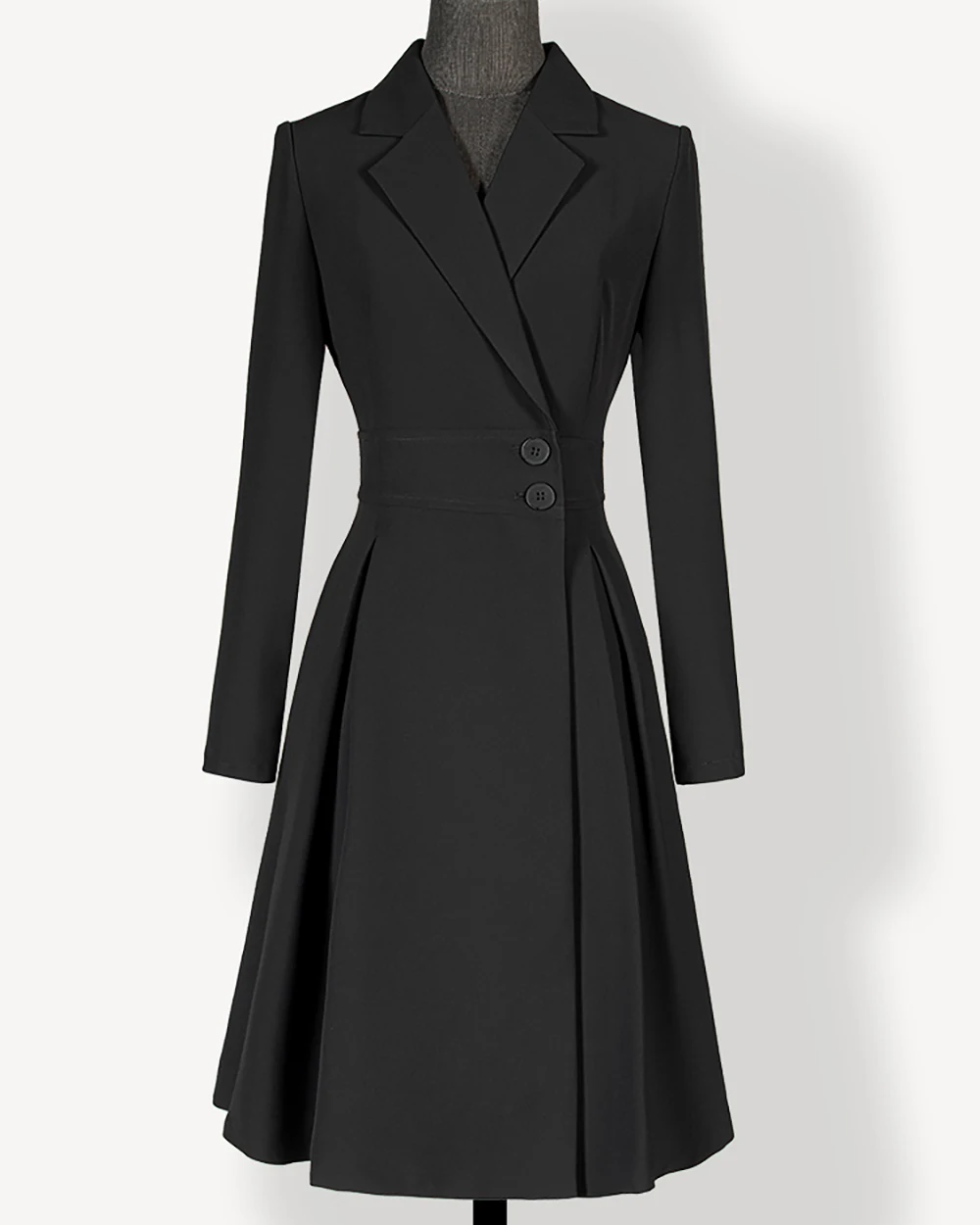 الرجعية هيبورن نمط أسود المرأة فستان بتصميم بدلة أنيقة مزاجه المهنية تخفيف الأزياء الراقية الملابس النسائية