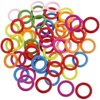 20PCS Color Wood Circle DIY Crafts for Jewelry Making Baby Teething Wooden Ring Kids Toy Ornaments Accessories