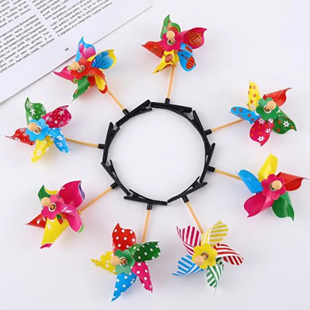 Windmill Hair Clips Creative Random Style Hair Ornament Duckbill Clip Headwear Bang Clip Girls