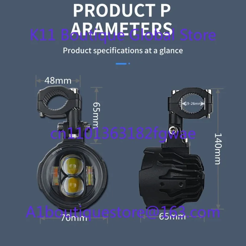 Pair 100W Motorcycle Headlight Fog Lights Led Auxiliary Driv