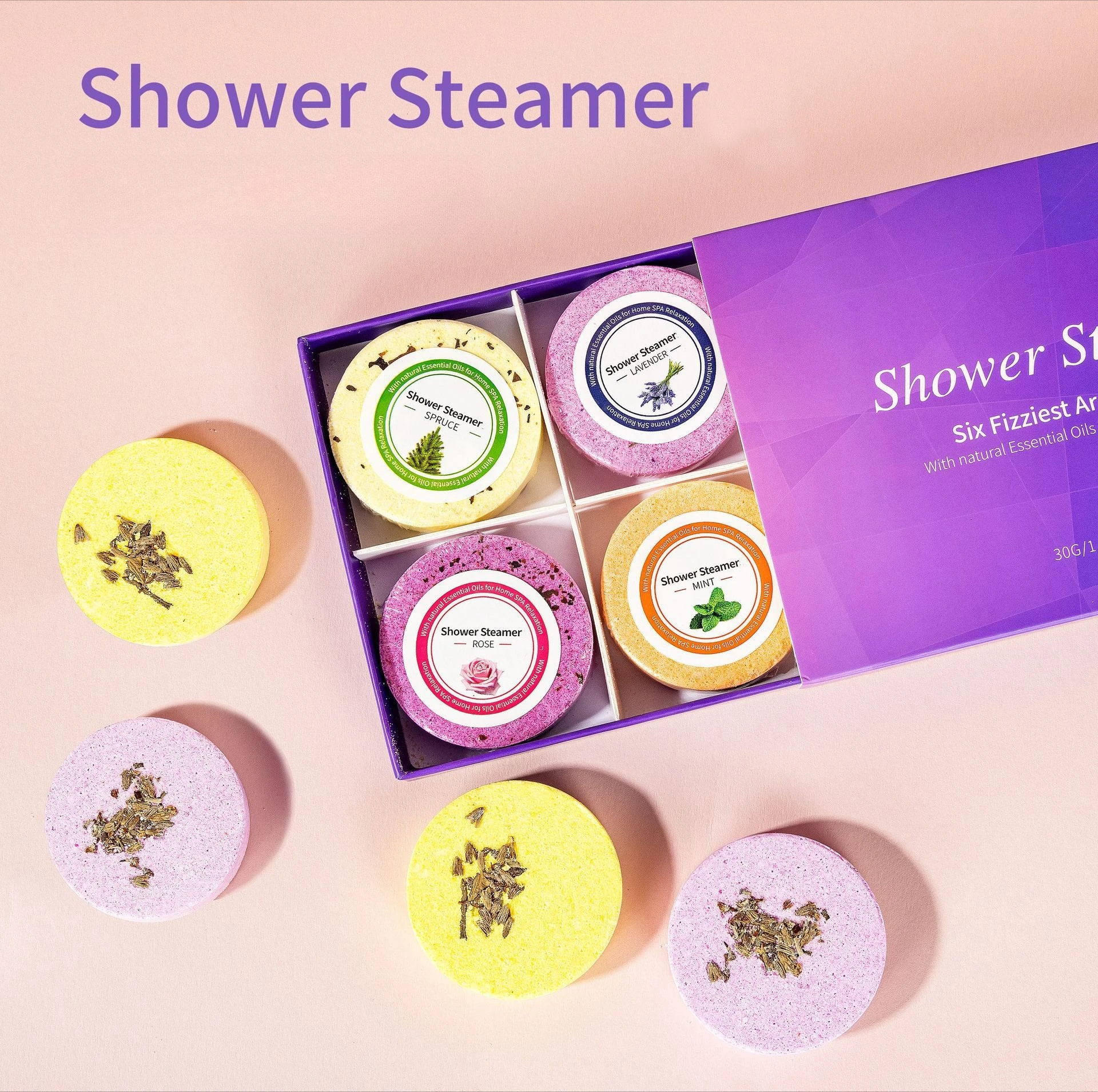 

Shower Steamers – Stocking Stuffers for Teen Girls, Women and Wife Christmas Gifts White Elephant Gifts for Adults – 6 Tablets