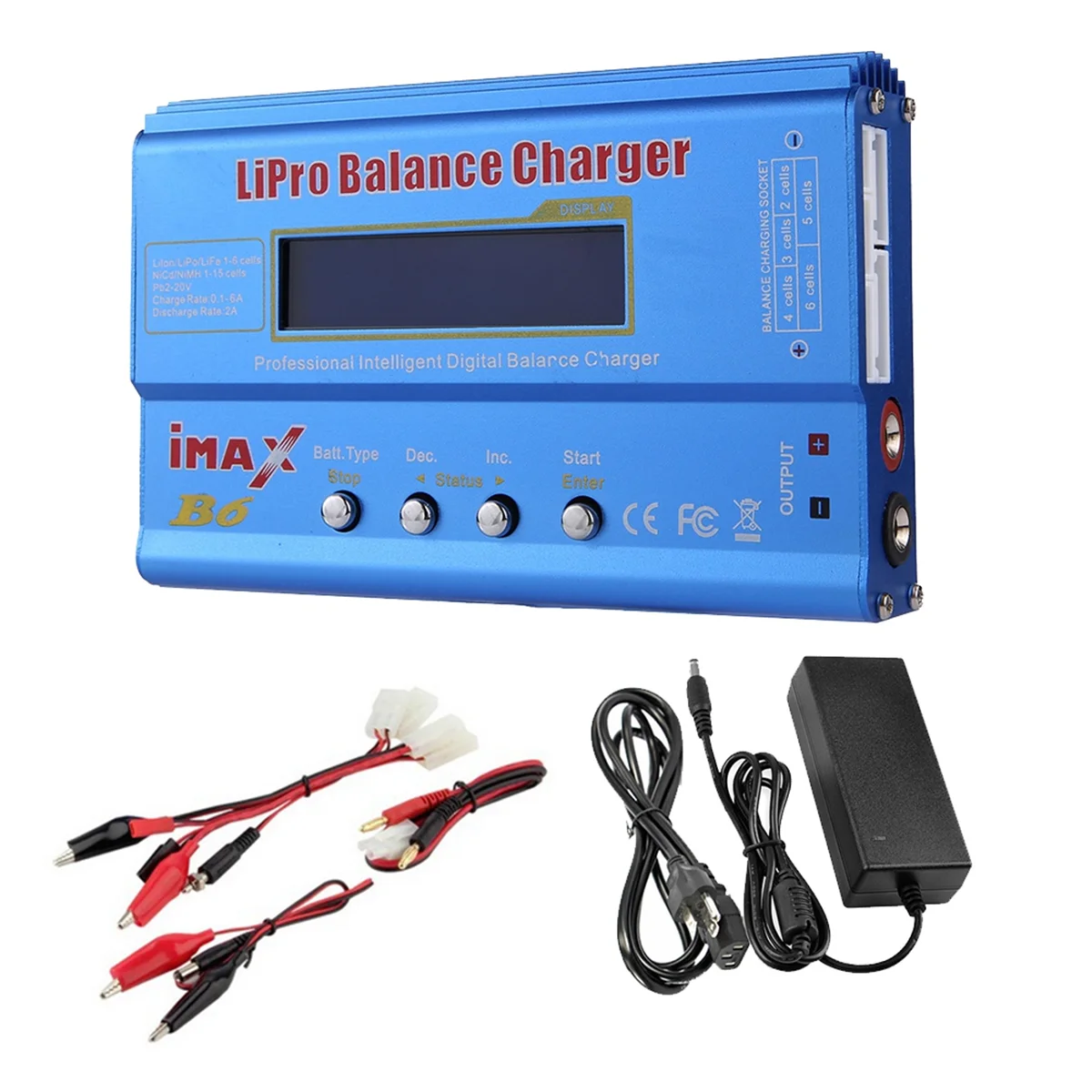 

For IMAX B6 80W Lipo Battery Charger+Tamiya NiMh Li-Ion Ni-Cd Digital Lipro Balance Charger Battery Charger US Plug