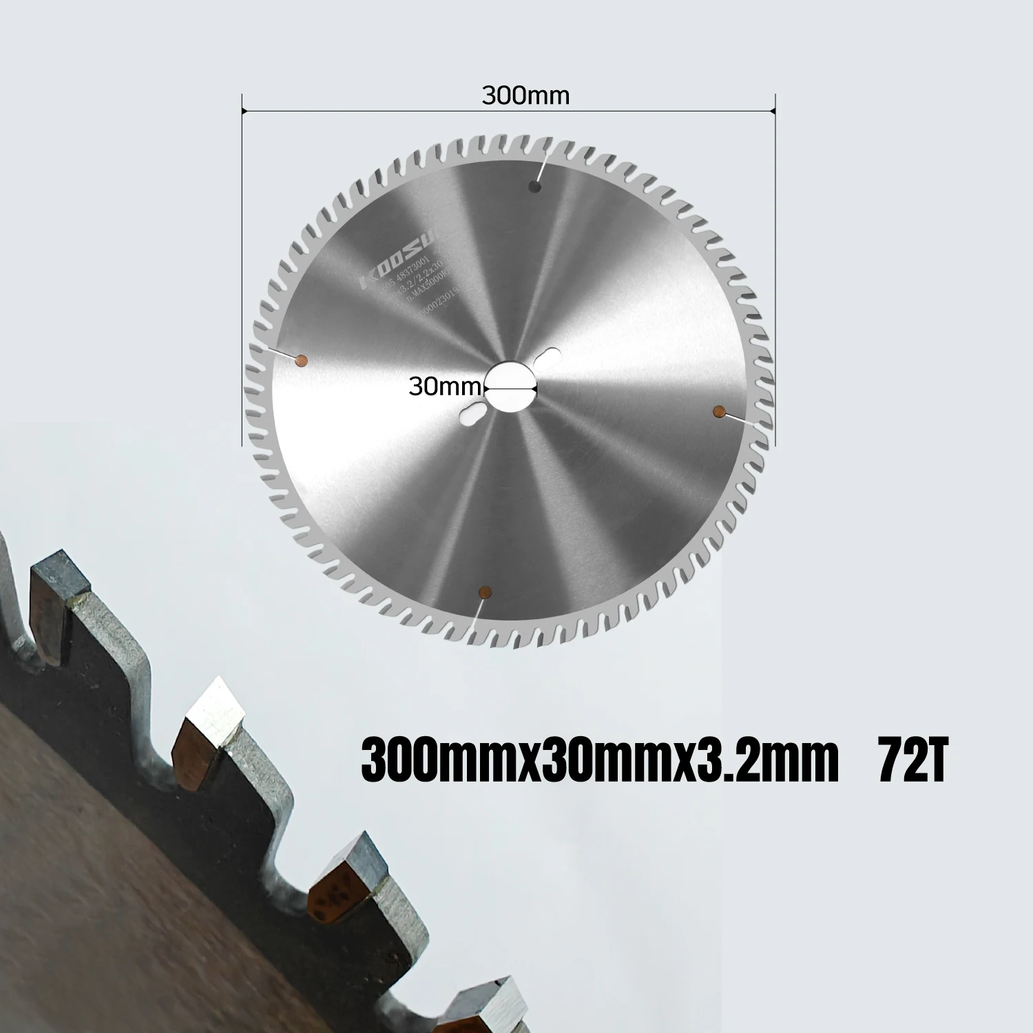 300mm Circular Saw Blade for Wood Cutting 300x30x3.2 72T, Compatible with Table Saws Panel Saws Reciprocating Saws, 1Pcs/1Set