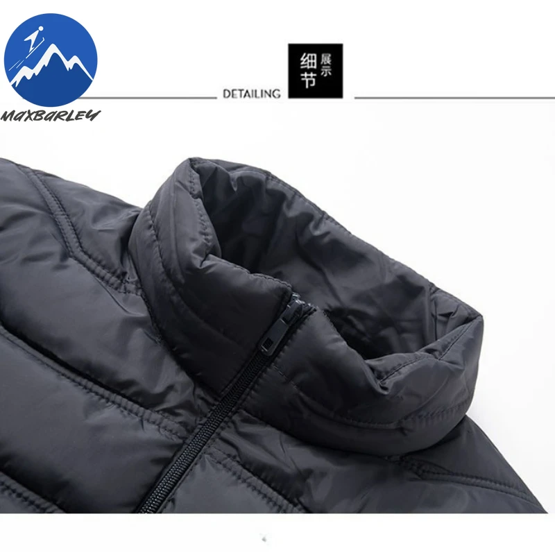 Maxbarley New Winter Padding Vest Man High Quality Lightweight Stand Collar Men Cotton Padded Vests Trendy Sleeveless Parka Coat