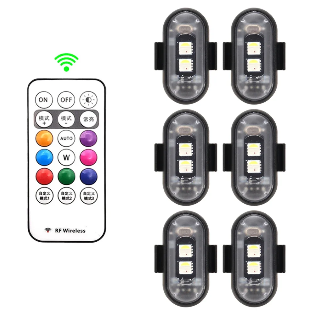 Wireless Light Aircraft Airplane Helicopter Warning Lights RGB Led Aircraft Strobe lights Motorcycle Lights LED Flash Position