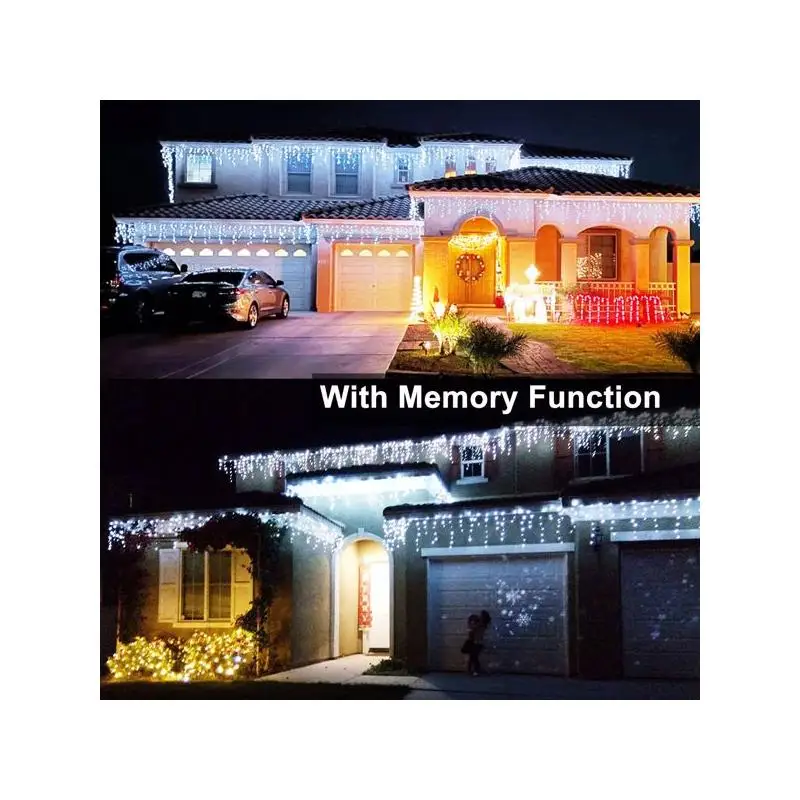 

LED Curtain Icicle Lights for Weddings, Parties, Christmas, Indoor and Outdoor Use