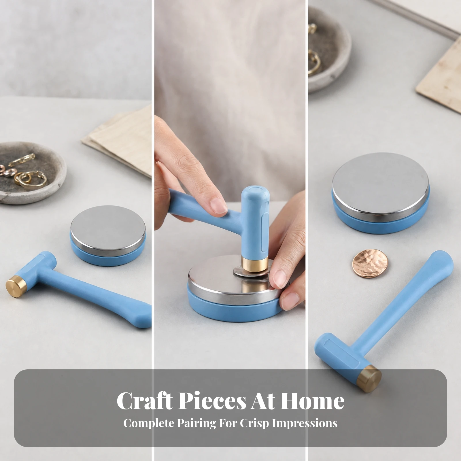 Jewelry Metalworking Bench Tool Compact Metal Forming Tool Jewelry Stamping Block Corrosion-Resistant Anvil Premium