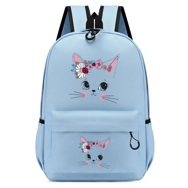 Kinder rucksack für Schul mode Schult aschen für Kinder Cartoon niedlichen Katzen gesichts druck Schul rucksack Taschen Kindergarten Bücher tasche