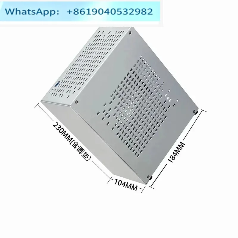SKTC A07 Mini Computer All Aluminum Desktop Backpack Game Case 4.3L Heat Dissipation Graphics Card Small 1U Power Supply