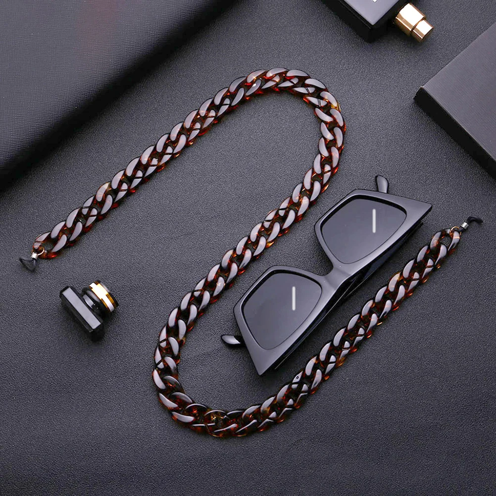 

Universal Anti-Slip Tortoise-Shell Glasses Chain Pvc Alloy Retainer Neck Cord For Eyeglasses Sunglasses Brown Bz1326