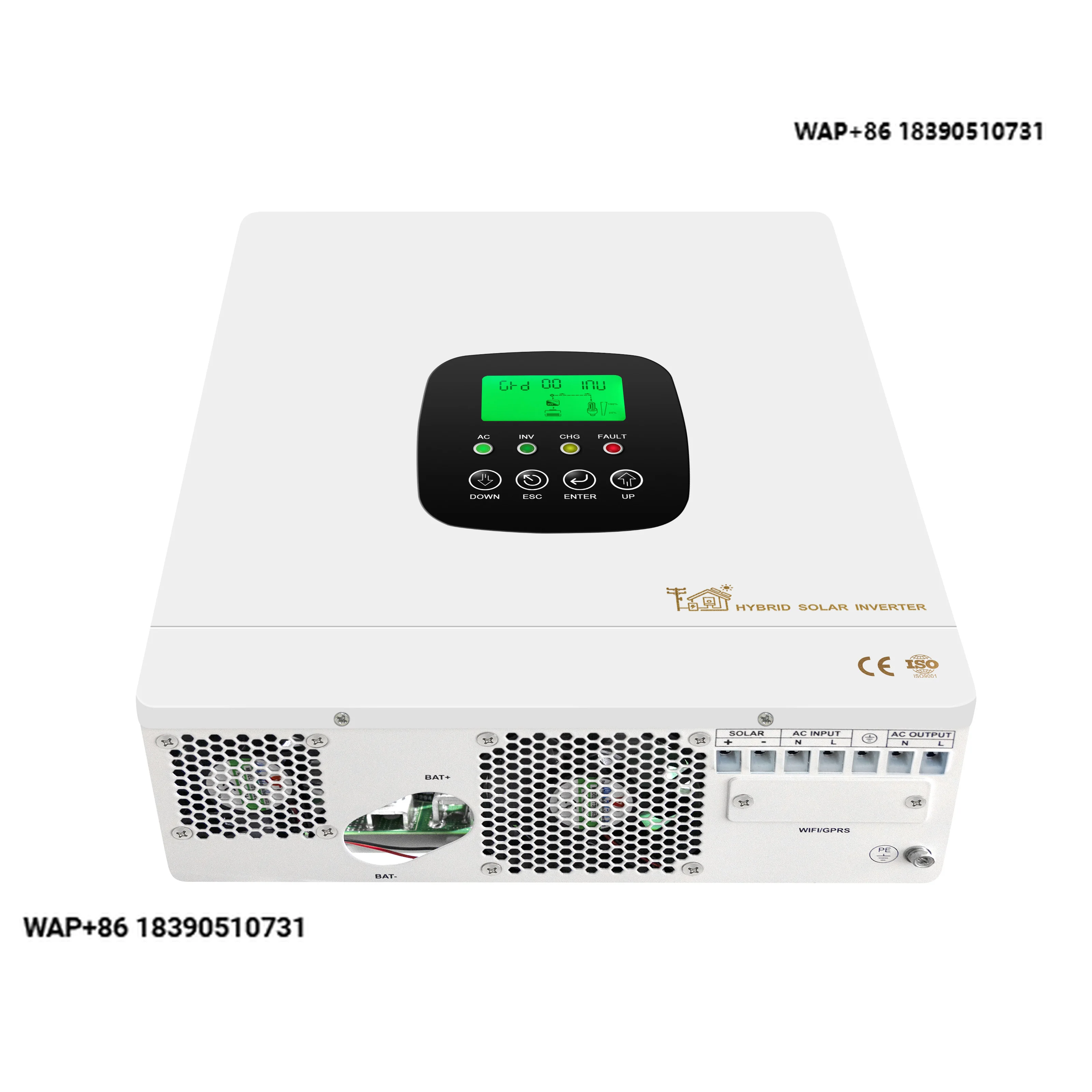 Grid-connected hybrid solar inverter 4.3kw pure sine wave | Multi-voltage 24V integrated WiFi supports solar inverter
