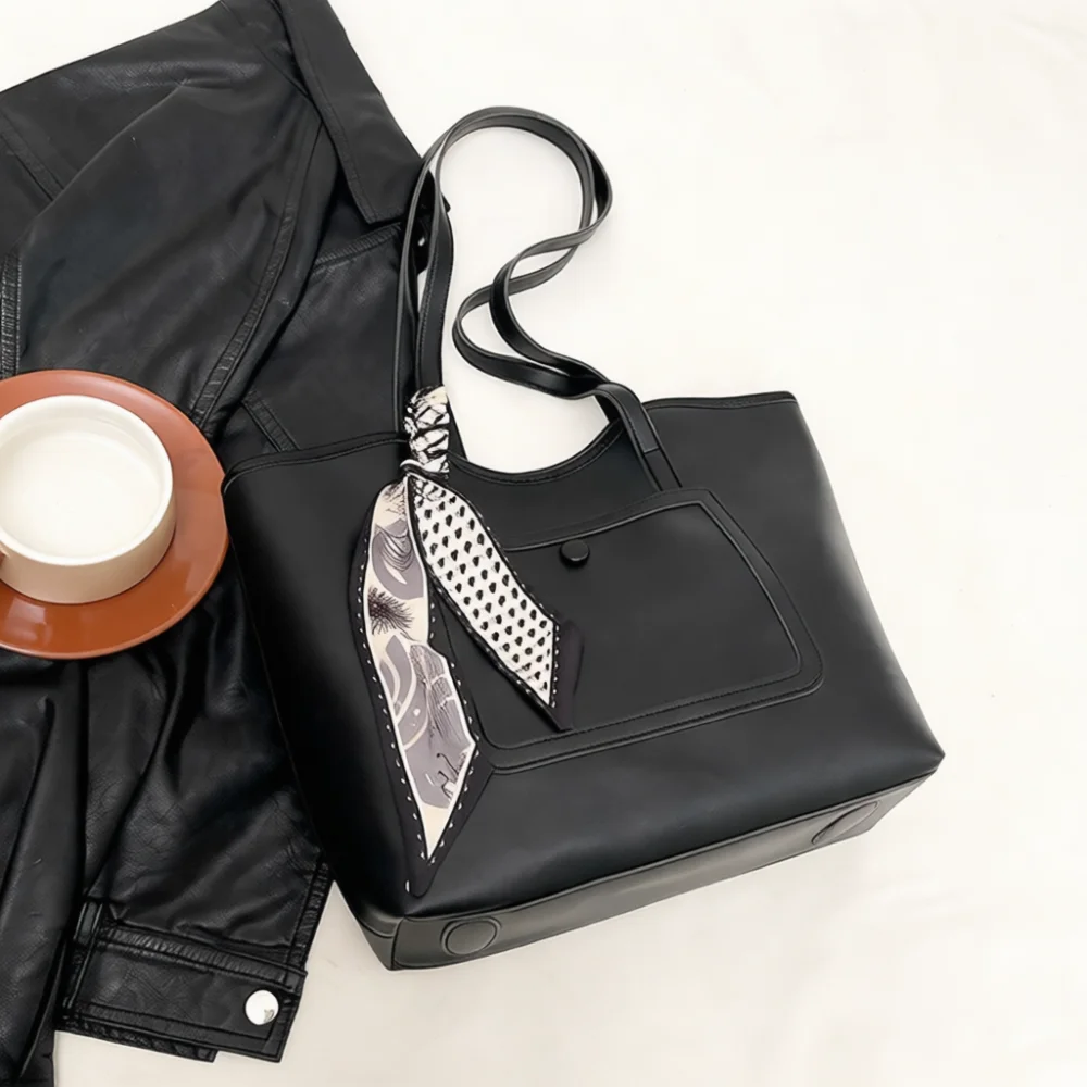 Fashion Women Tote Bags Contrast Color Handbag Large Capacity Vintage Shoulder Purses Commuter Satchel Casual Daily Bag